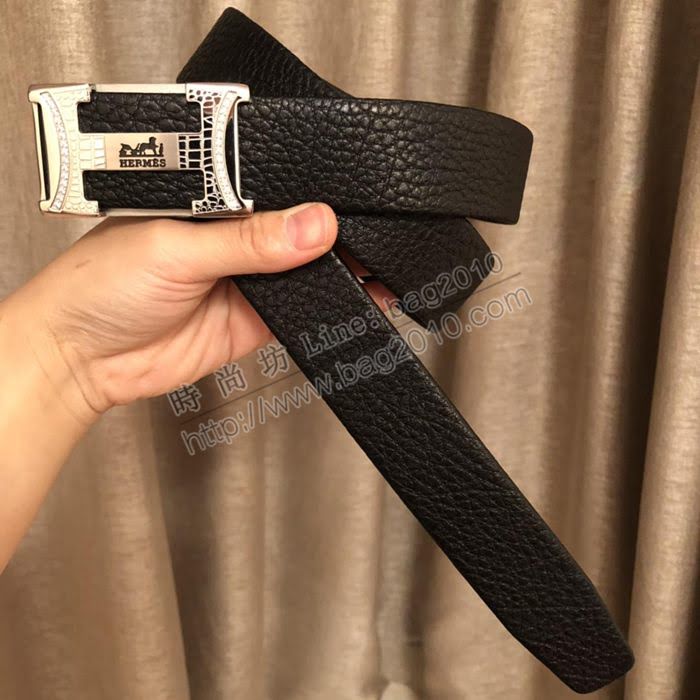 HERMES皮帶 雙面頂級頭層牛皮 愛馬仕男士腰帶  hgh1908